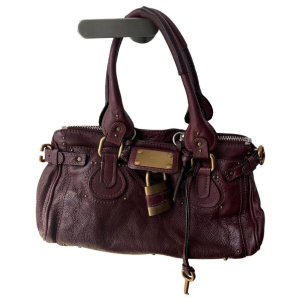Chloé Vintage Paddington Bag – Maroon Leather with Gold Hardware